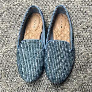 Birdies Textured Blue Flats